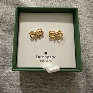 Kate Spade gold bow earrings